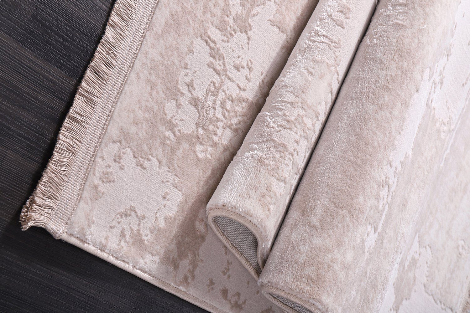 Designteppich Designer Teppich Wohnzimmer abstrakte Musterung modern Cream_Cream, Carpetilla, Rechteckig, Höhe: 10 mm, wohnzimmer, Kinderzimmer, Kurzfloor, Esszimmer