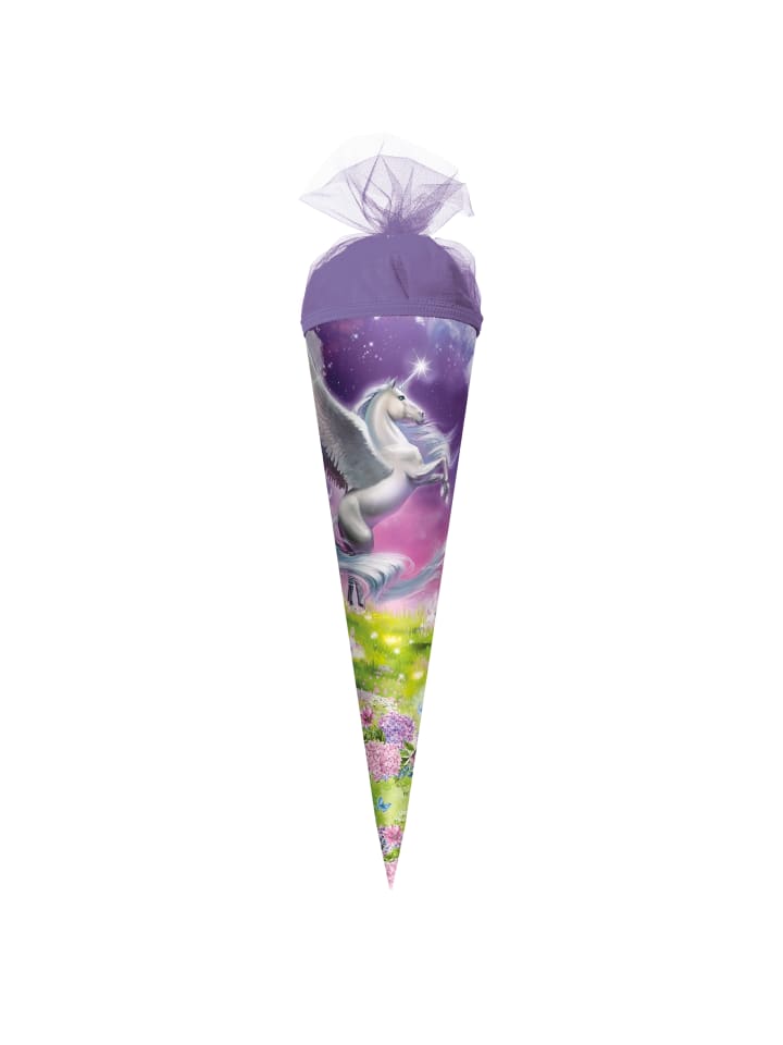 ROTH Geschenk-Schultüte klein Magic Pegasus 50 cm, rund in Lila günstig kaufen onesize