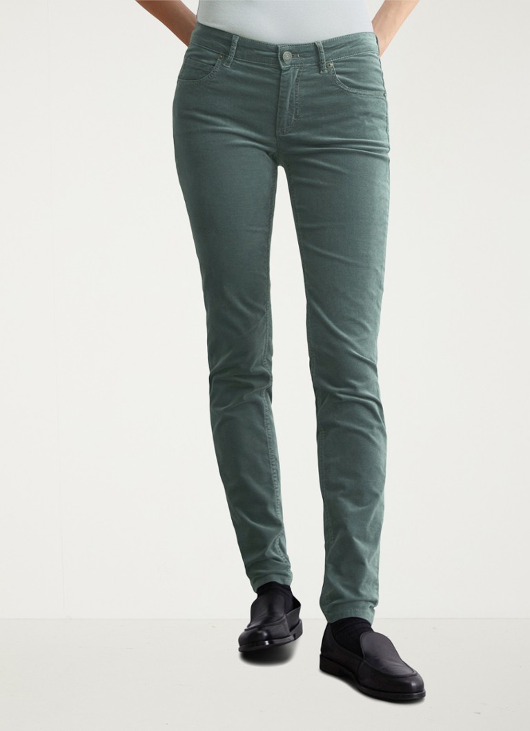 Jean slim taille mi-haute Marc O'Polo en coton biologique délavé.