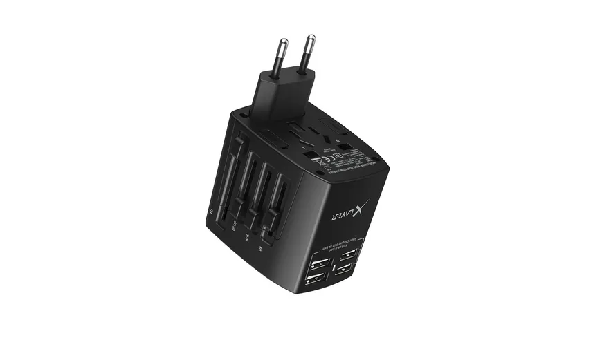XLayer Internationaler Reisestecker Weltweit Black