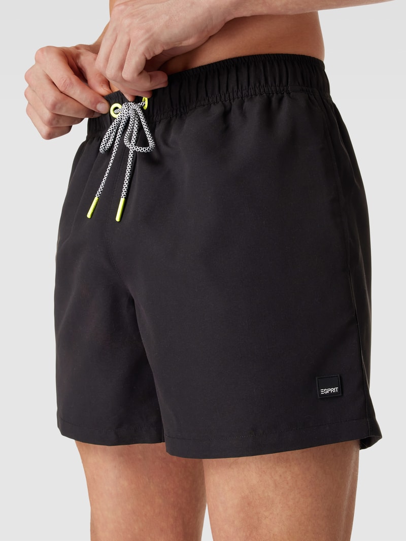 Badehose mit elastischem Bund Modell 'JONES BAY' in schwarz