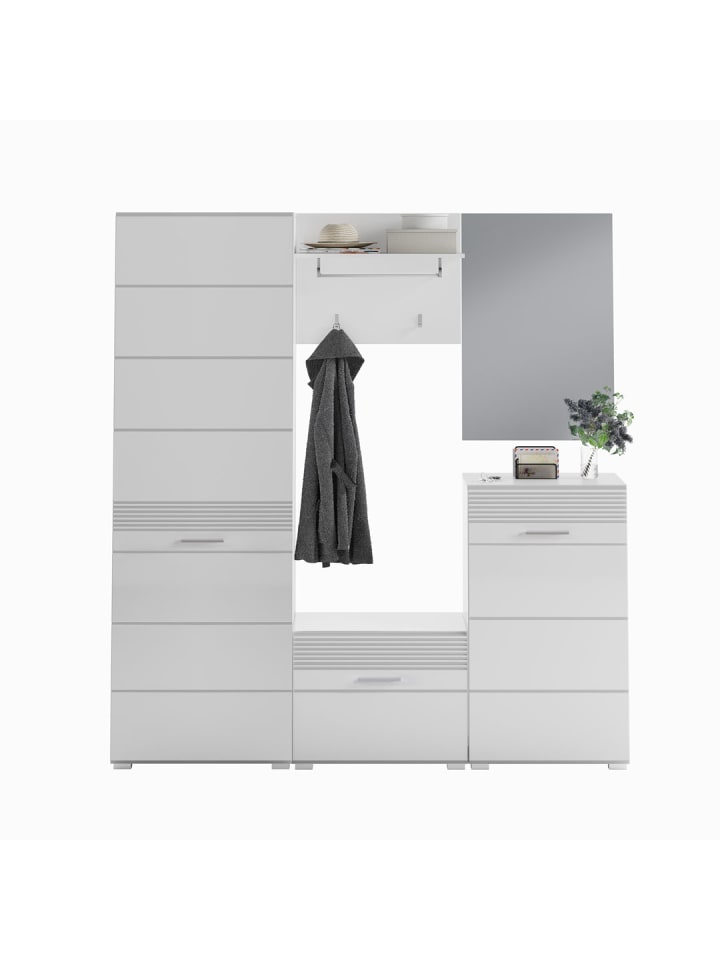 ebuy24 Garderobenaufstellung Linus Weiß 170 x 37 cm günstig kaufen onesize