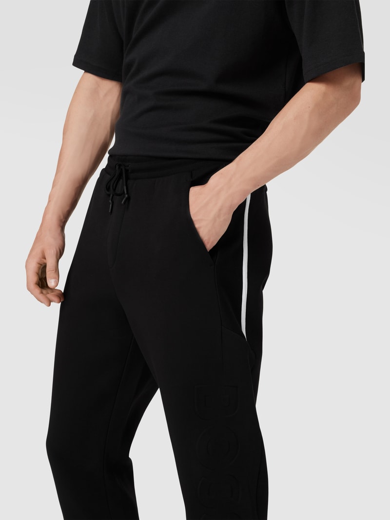 Sweathose mit Logo-Detail Modell 'Hover' in schwarz