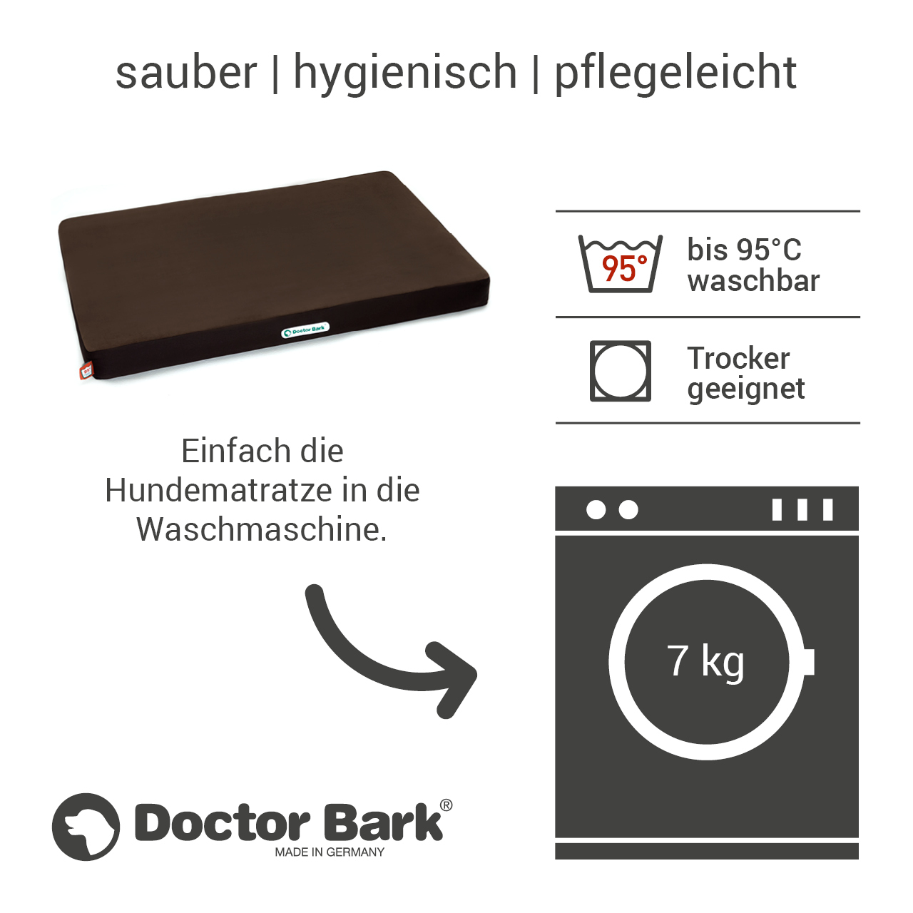 Doctor Bark Hundekissen Doctor Bark Hundematratze braun L
