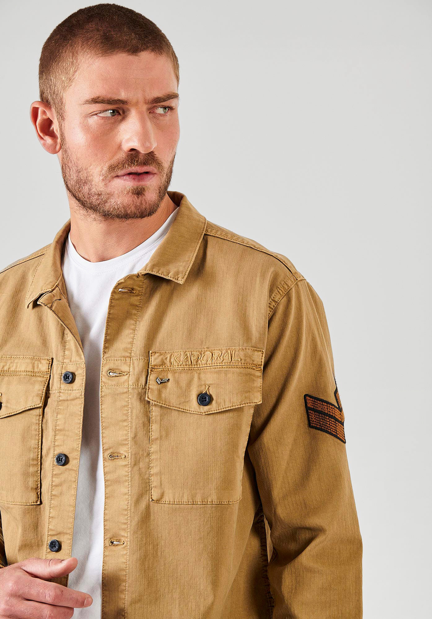 DIKEN  Chemise en jean camel Homme