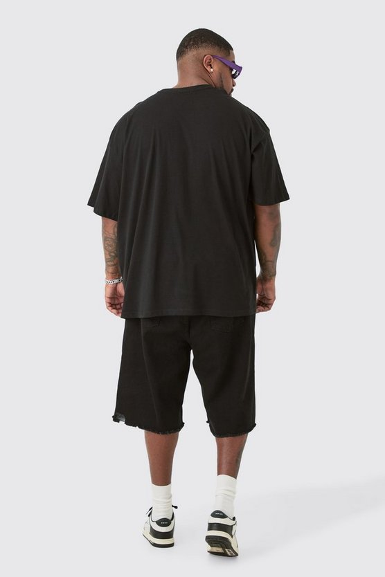 Plus weißes T-Shirt mit Worldwide Skelett-Print