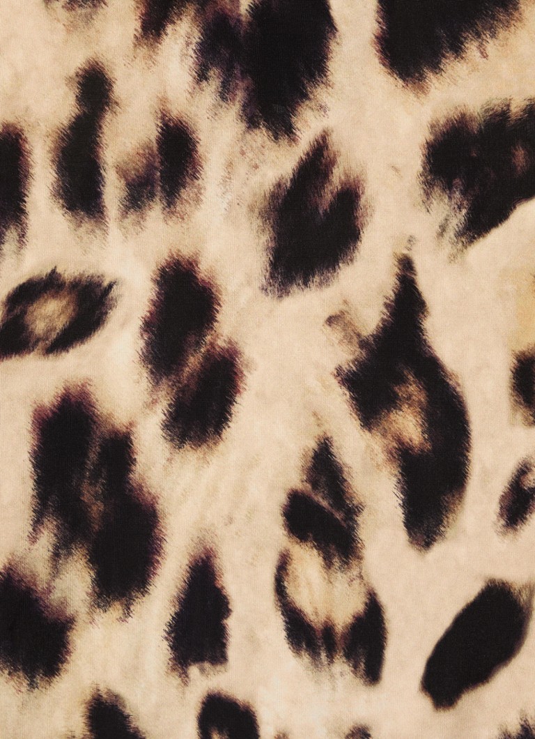 Claudia Sträter Top with leopard print and cut-out detail