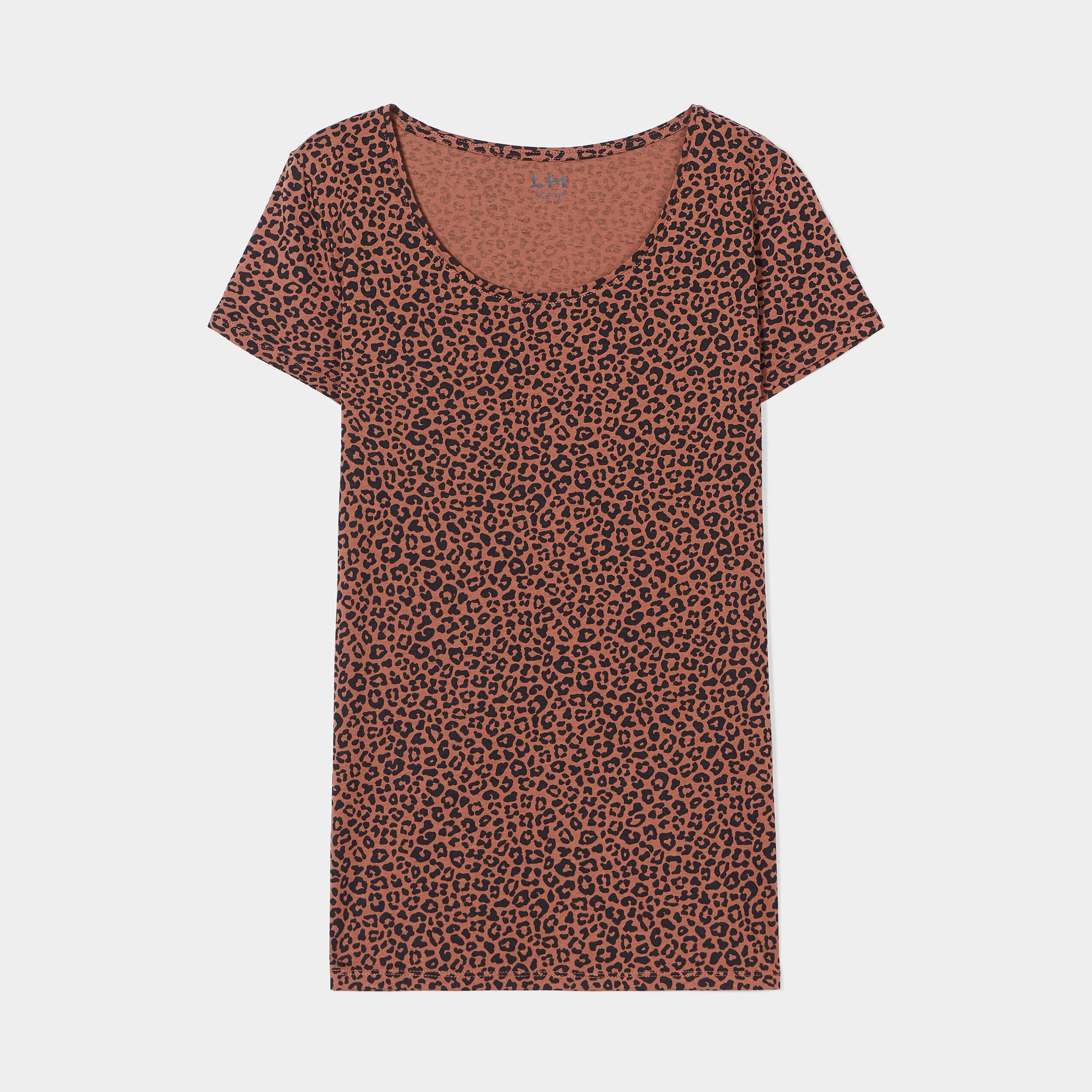 T-shirt imprimé coupe ajustée marron femme | La Halle