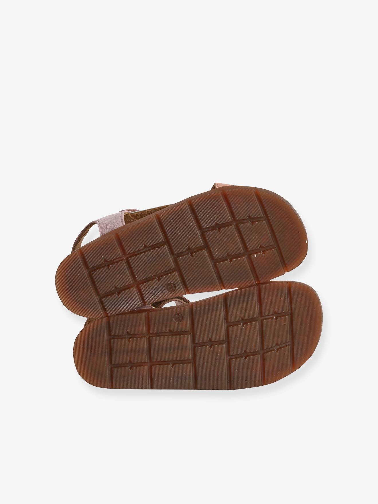Vertbaudet Mädchen Klett-Sandalen - dunkelrosa