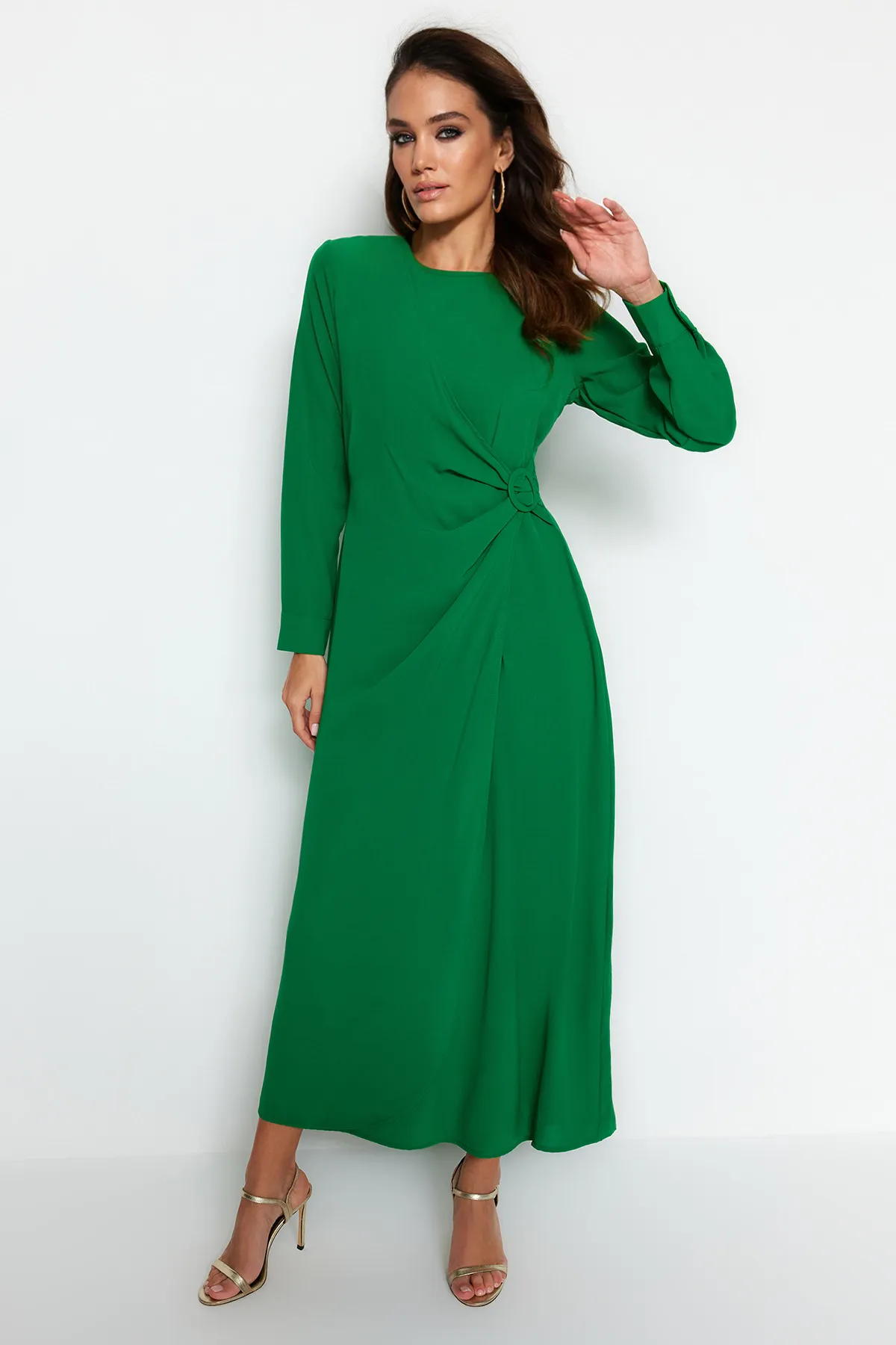 Trendyol Modest  Grünes Accessoire Detaillierte Aerobin Gewebte Kleidung TCTAW24EB00067
