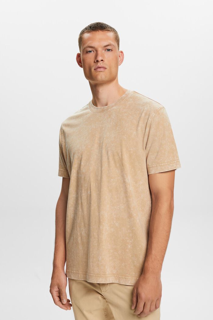 T-Shirt mit Stonewash-Effekt, 100 % Baumwolle