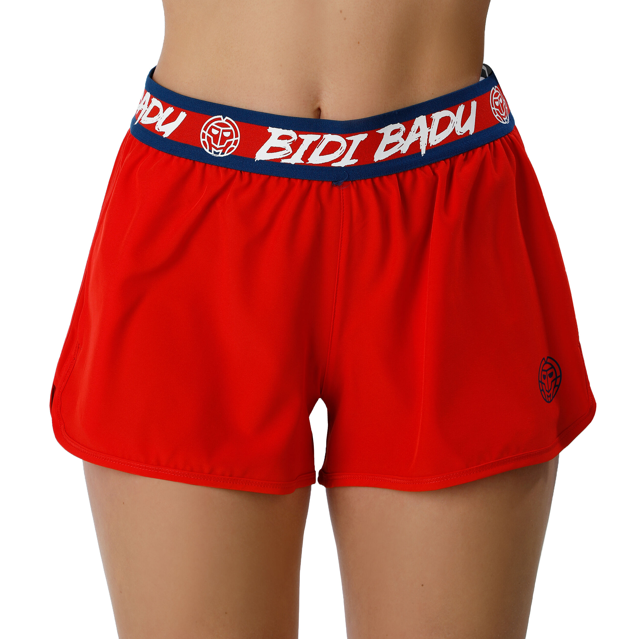 Tiida Tech 2in1 Shorts Damen - Rot, Dunkelblau