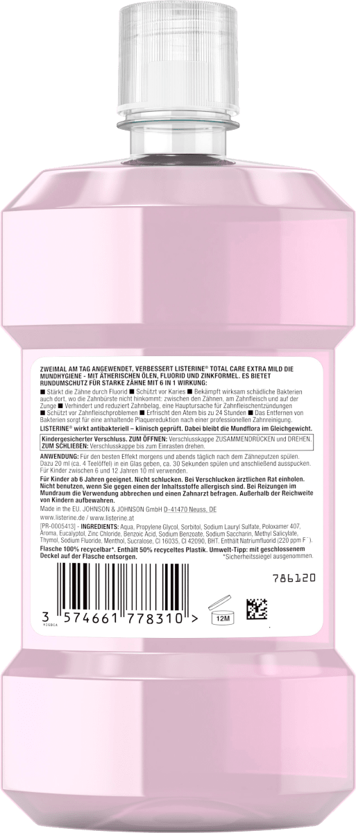 Mundspülung Total Care  Extra Mild, 500 ml
