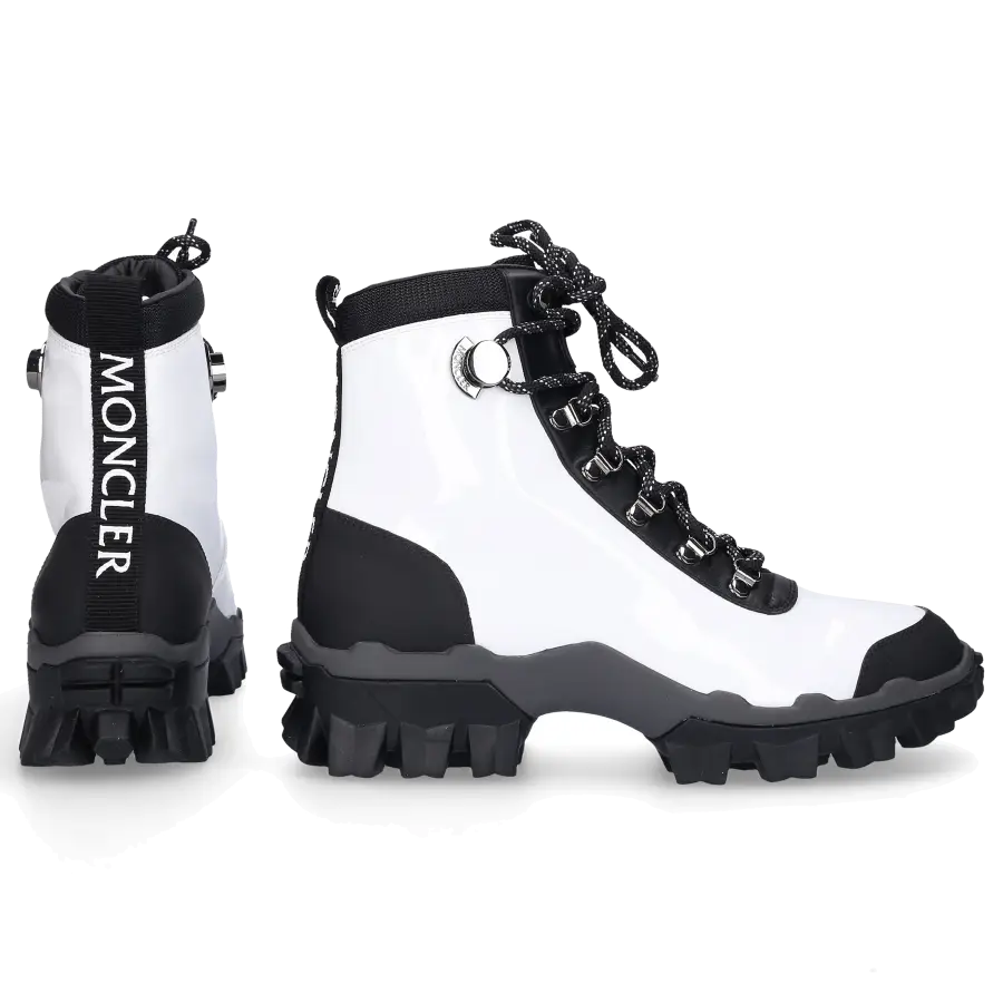 Moncler - Stiefeletten HELIS Kalbsleder Lackleder - weiß