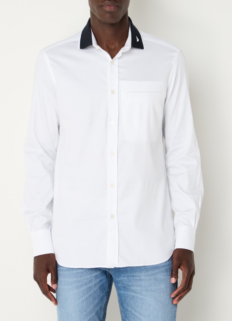 Polo Emporio Armani de corte regular com bordado do logotipo