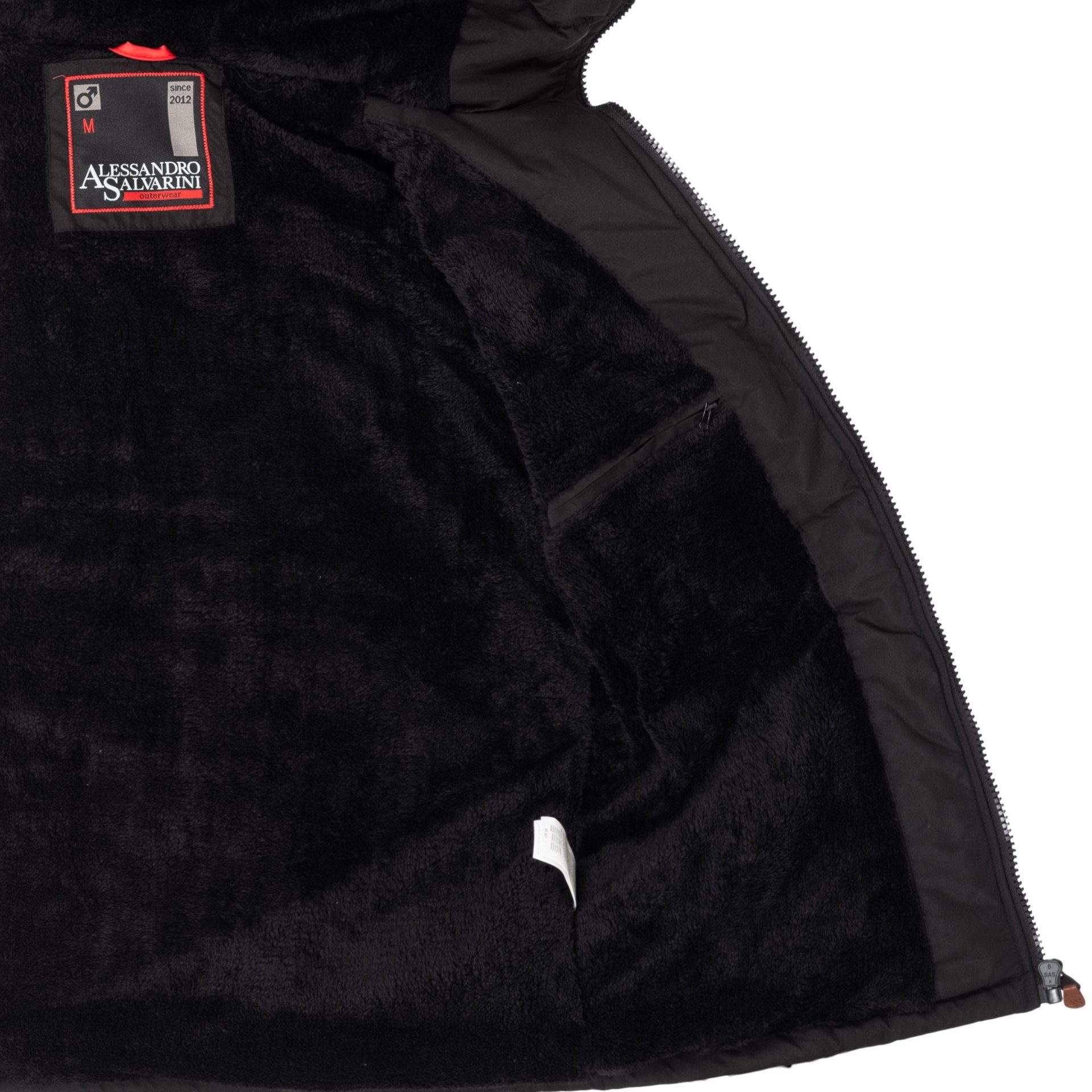 Alessandro Salvarini Outdoorjacke AS-321 innen mit Teddyfell ausgestattet