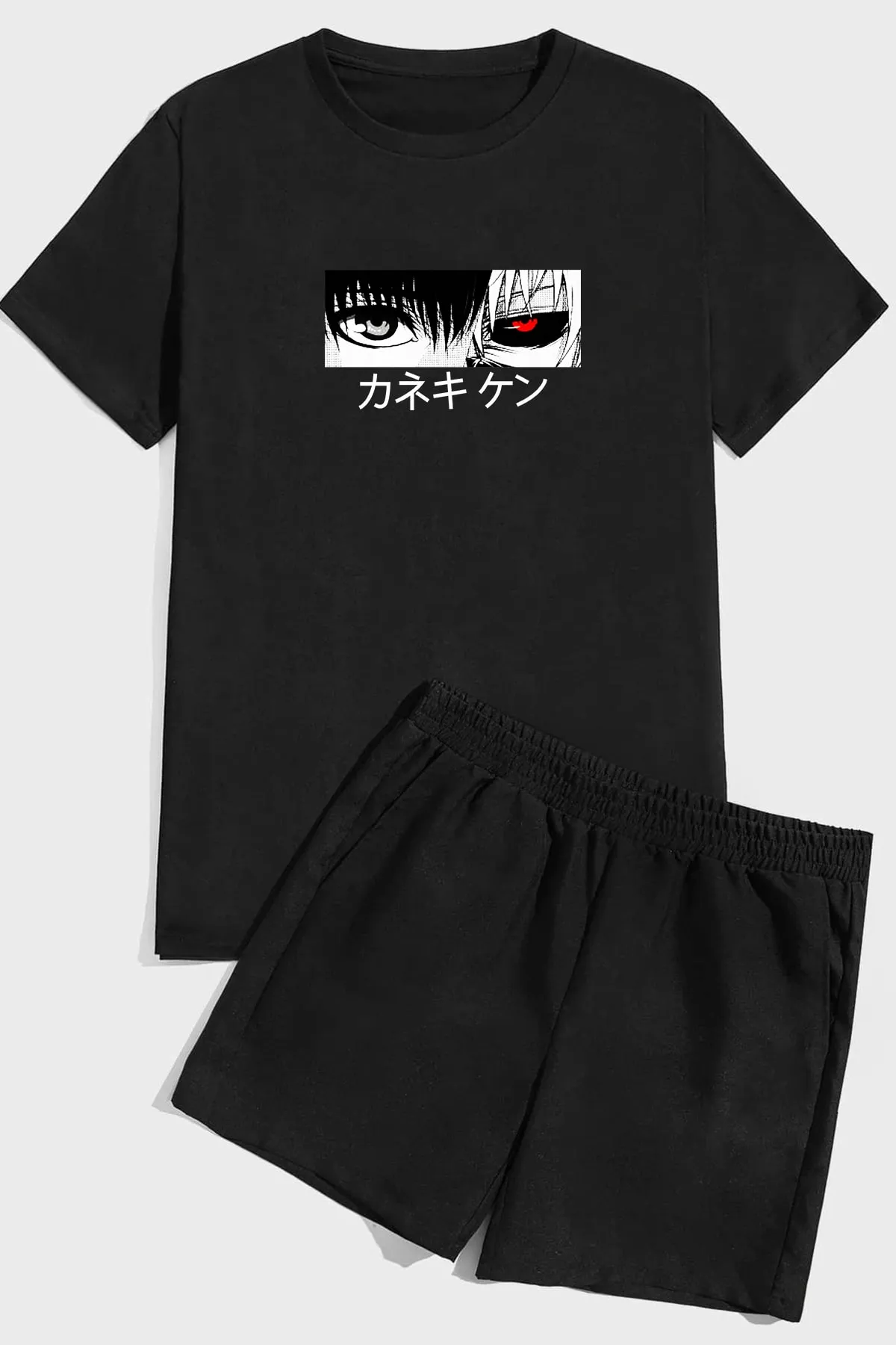 uyguntarz  Shorts-Set mit Ken-Kaneki-Print