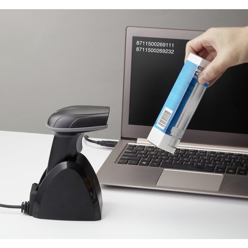 Renkforce Renkforce LS6300BU USB-Kit Barcode-Scanner Bluetooth® 1D Laser Schwarz Scanner