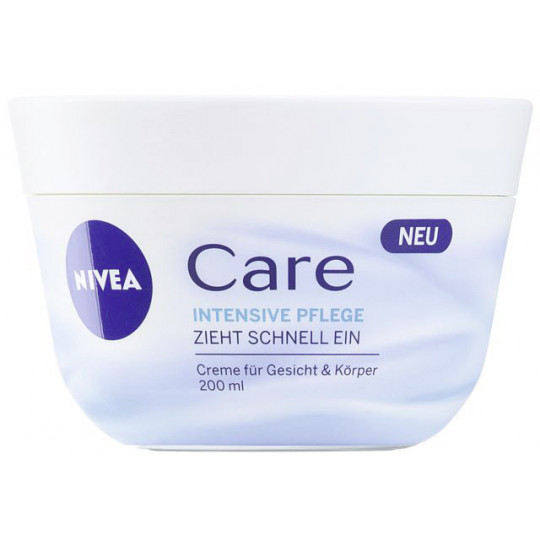 Nivea Care Intensiv Pflege Creme für Gesicht & Körper 200ML