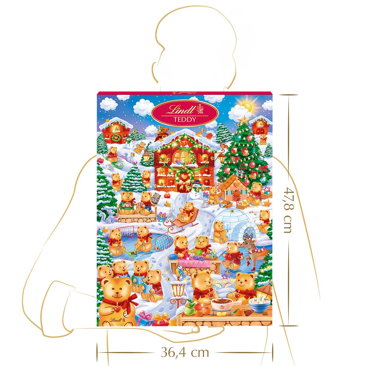 Lindt TEDDY Adventskalender Set, 415g