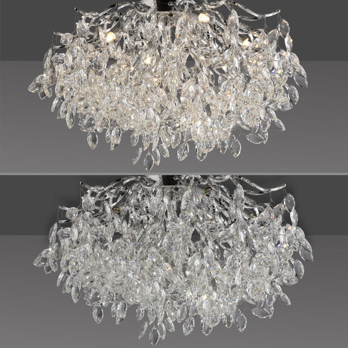 Paul Neuhaus 10-flg Deckenlampe Ricicle Chrom
