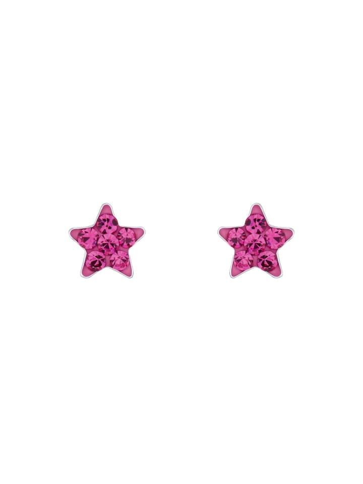 Amor Ohrstecker Silber 925, rhodiniert in Pink günstig kaufen onesize