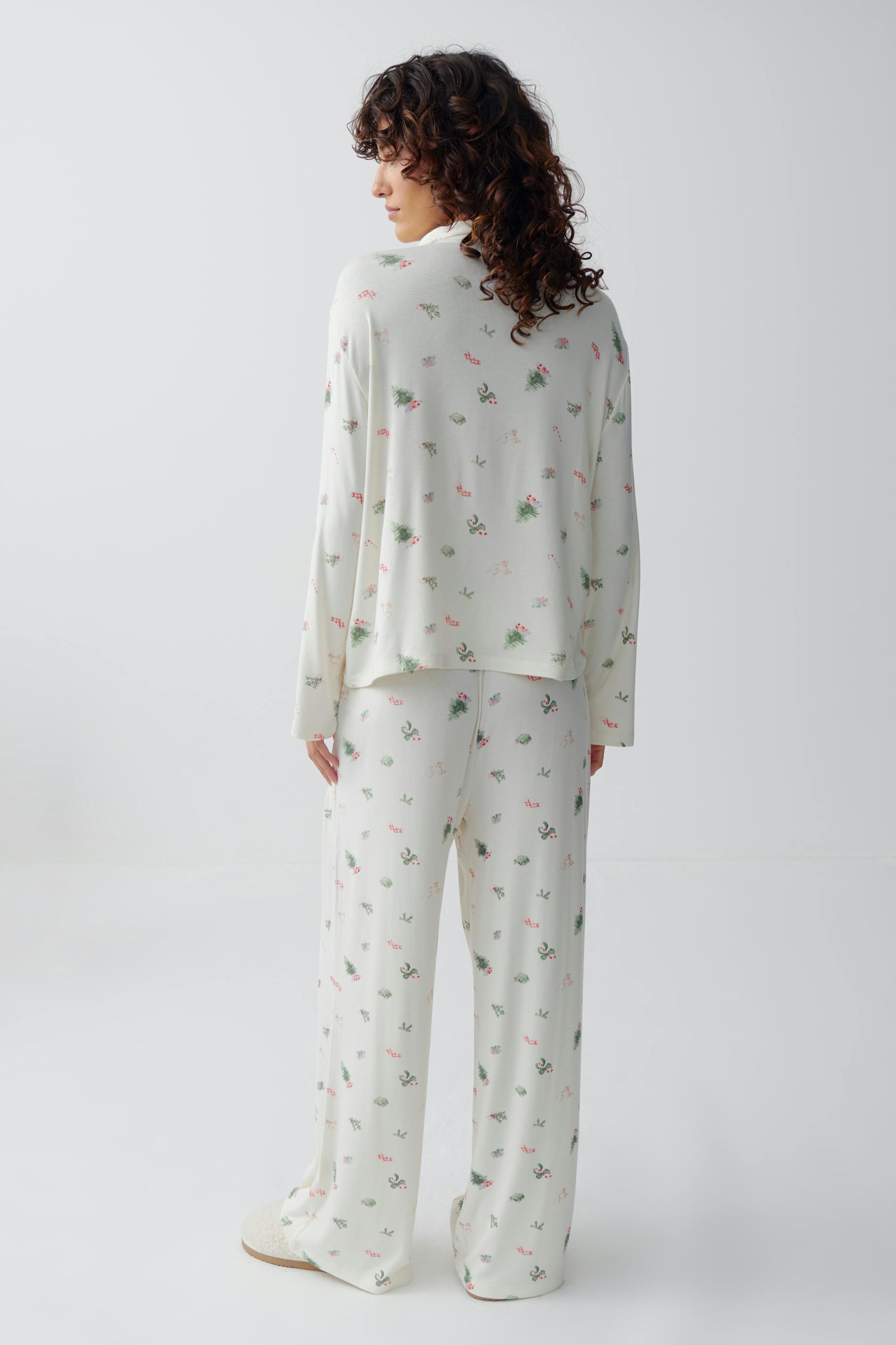 Drawstring wide trousers
