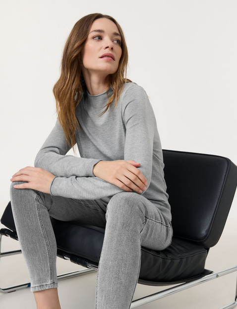 Basic Feinstrick-Pullover mit Turtleneck