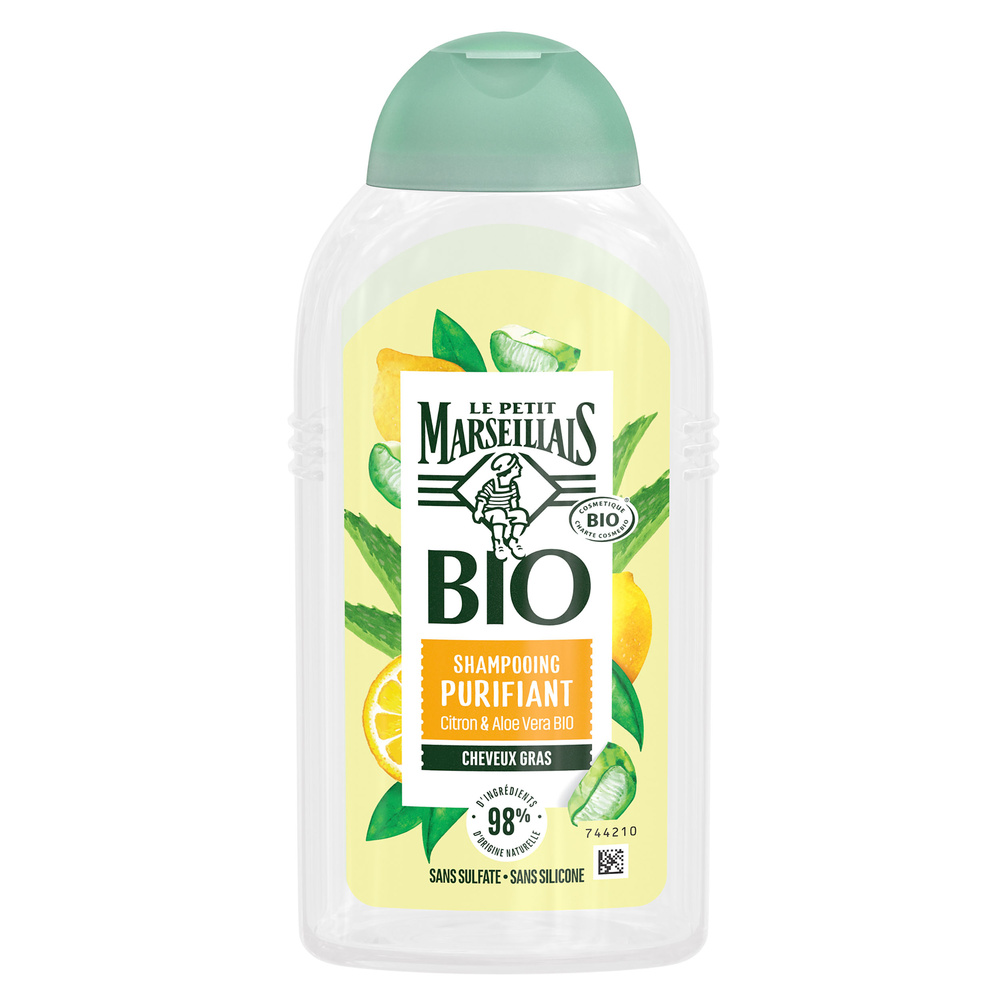 le petit marseillais Shampooing Purifiant certifié BIO Aloe Vera & Citron Shampooing