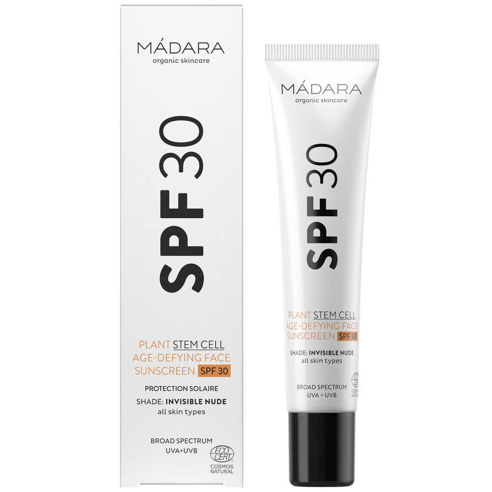 Madara Plant Stem Cell Age-Defying Face Sunscreen Spf 30 Crème Solaire Anti-Âge Spf30 Aux Cellules Souches Végétales