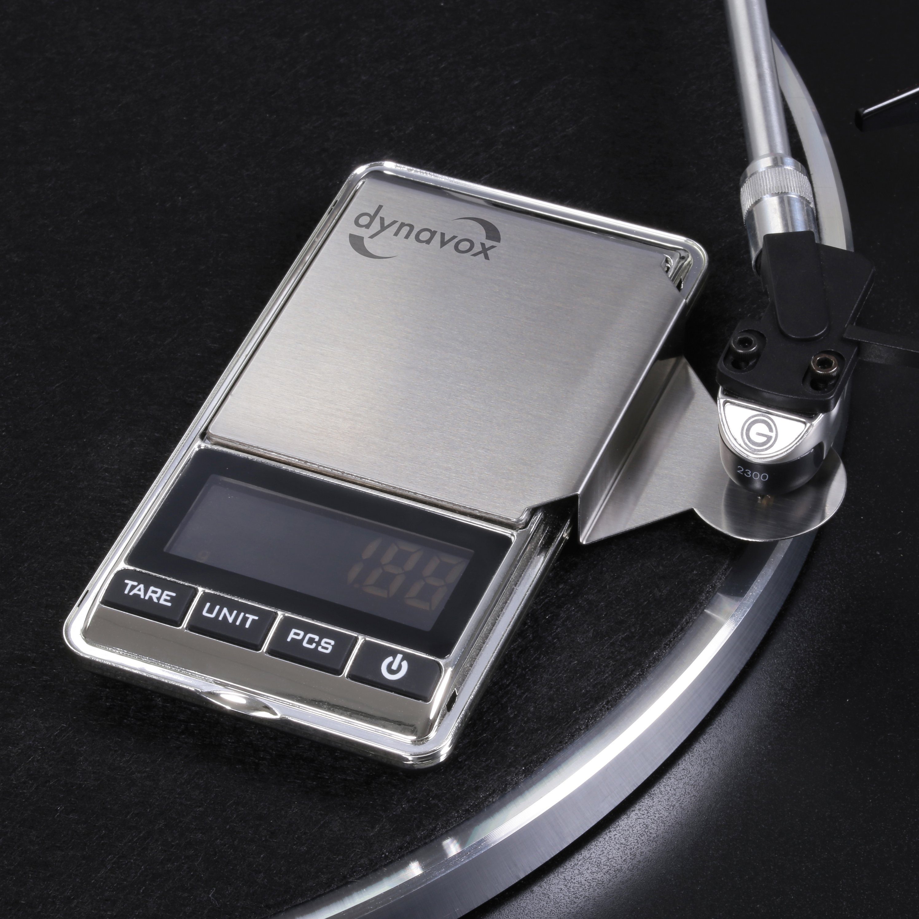 Dynavox Feinwaage TW-4, Digitale Tonarmwaage, Ermittlung der Auflagekraft für Tonabnehmer