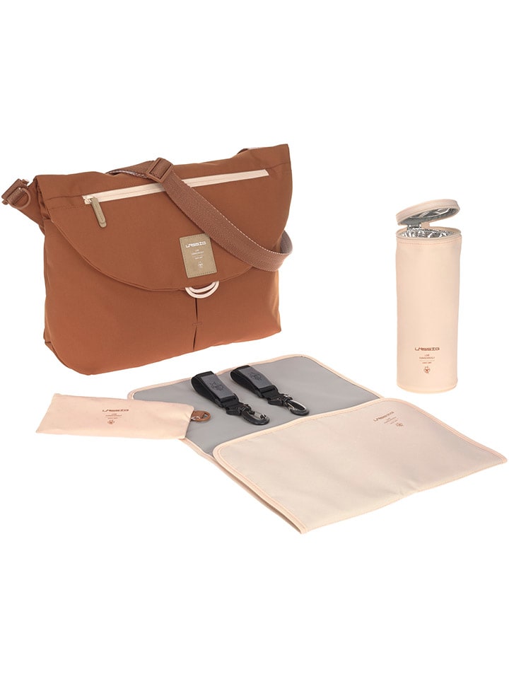 Lässig Wickeltasche in Cognac - (L)44,5 x (B)16,5 x (H)32,5 cm günstig kaufen onesize