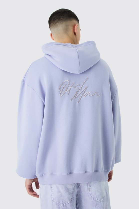 Oversize Hoodie mit 3D-Stickerei Official Man