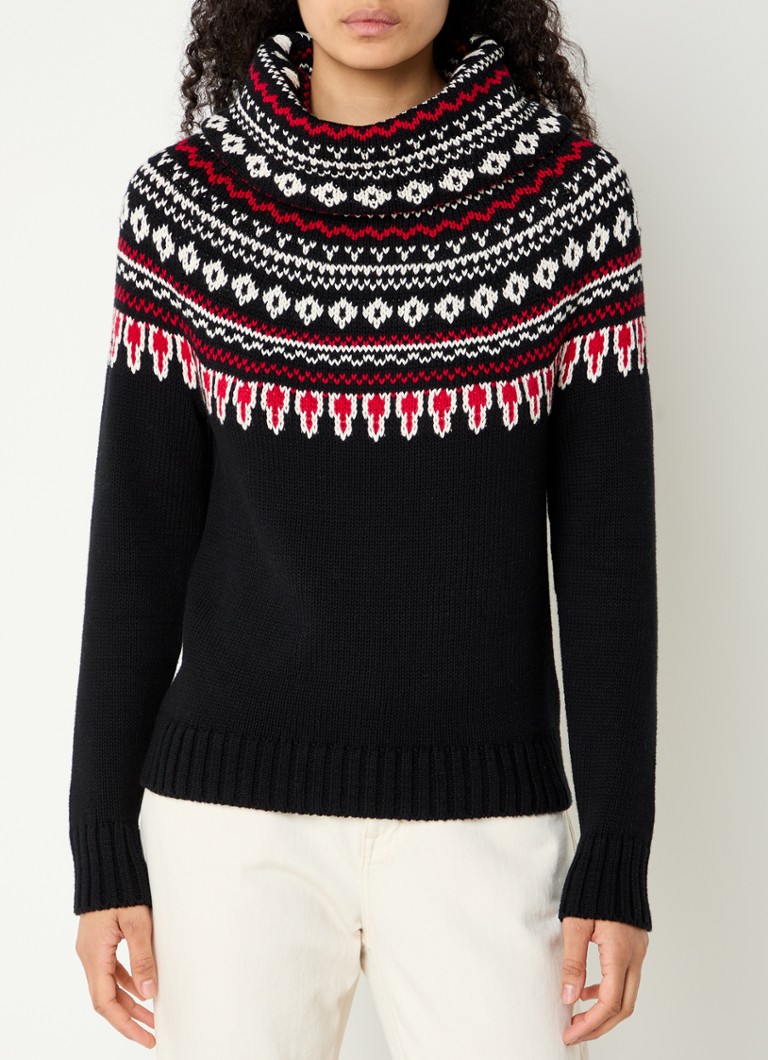Pulover tricotat gros Ralph Lauren cu model tricotat