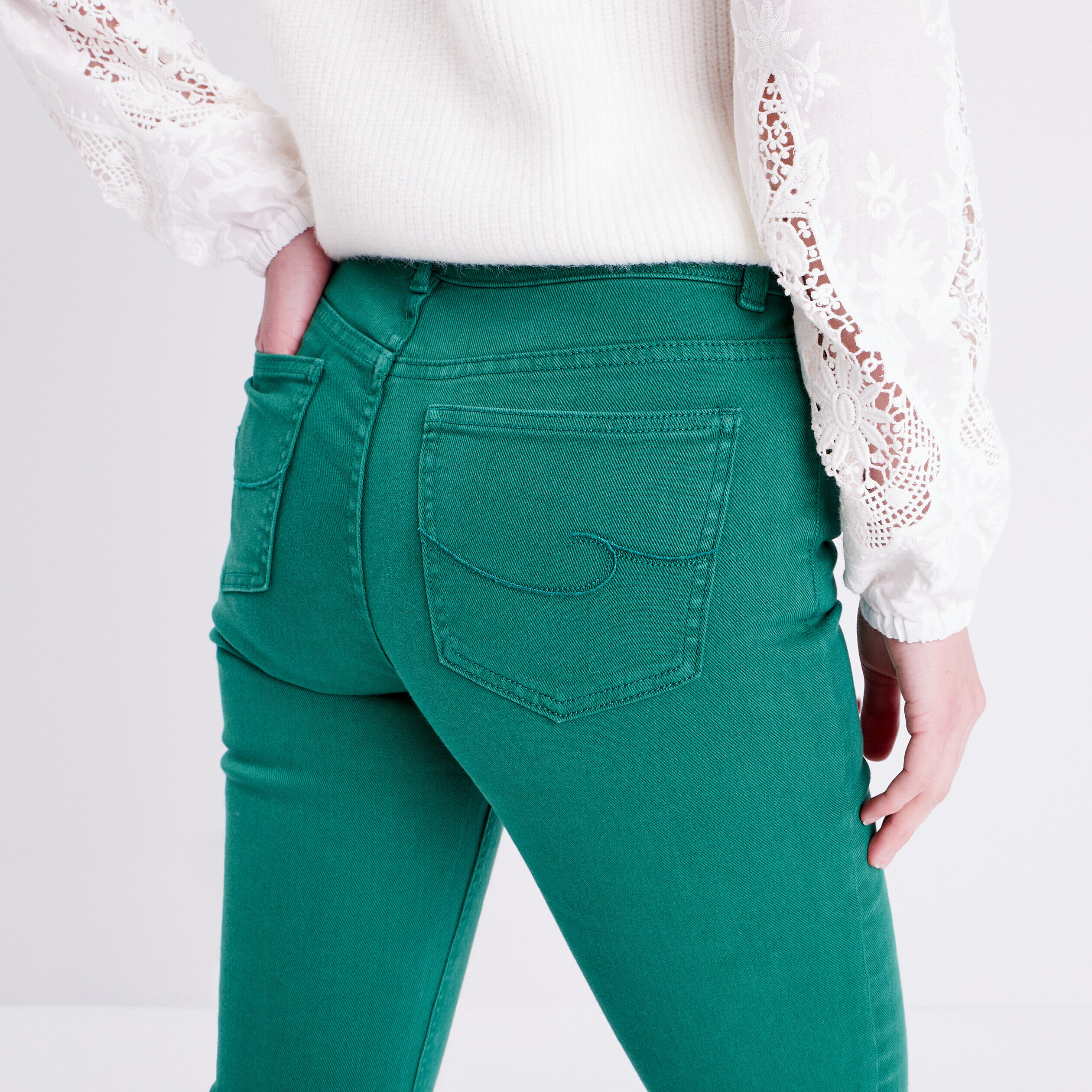 Jeans regular vert femme | Cache Cache