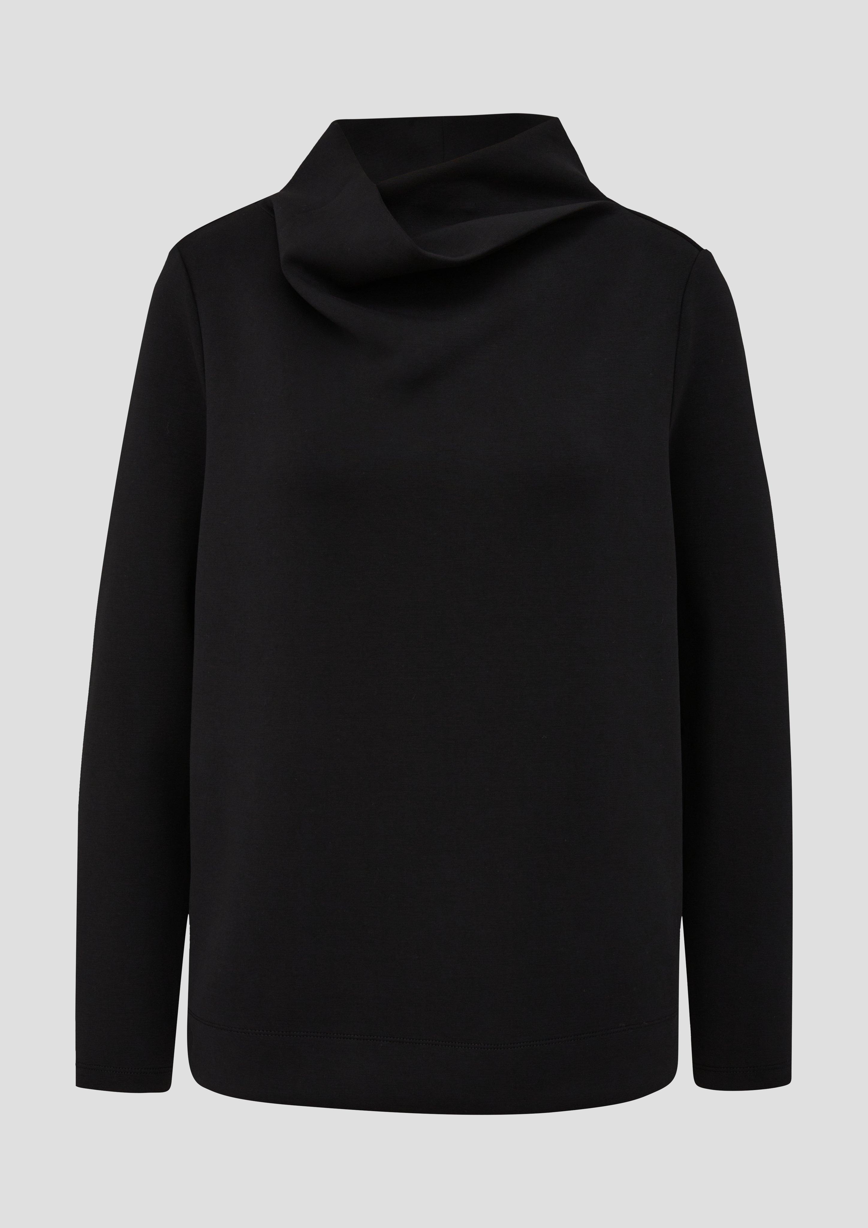 Scuba-Sweatshirt mit drapiertem Kragen  2143004-9999