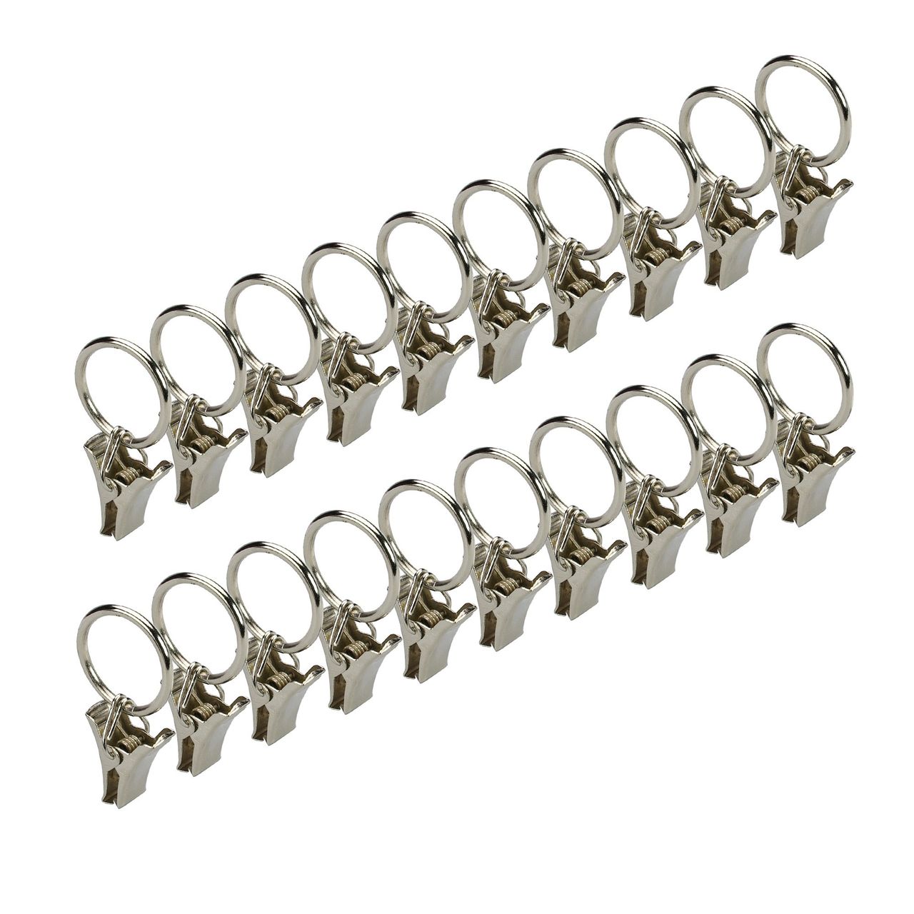 Bella Casa Ring mit Klammer für Seilspanngarnitur, Spannseil-Garnitur, 20 Stück, vernickelt