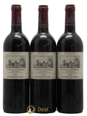 Château Cantemerle 5ème Grand Cru Classé  2000 - Lot de 3 Bouteilles