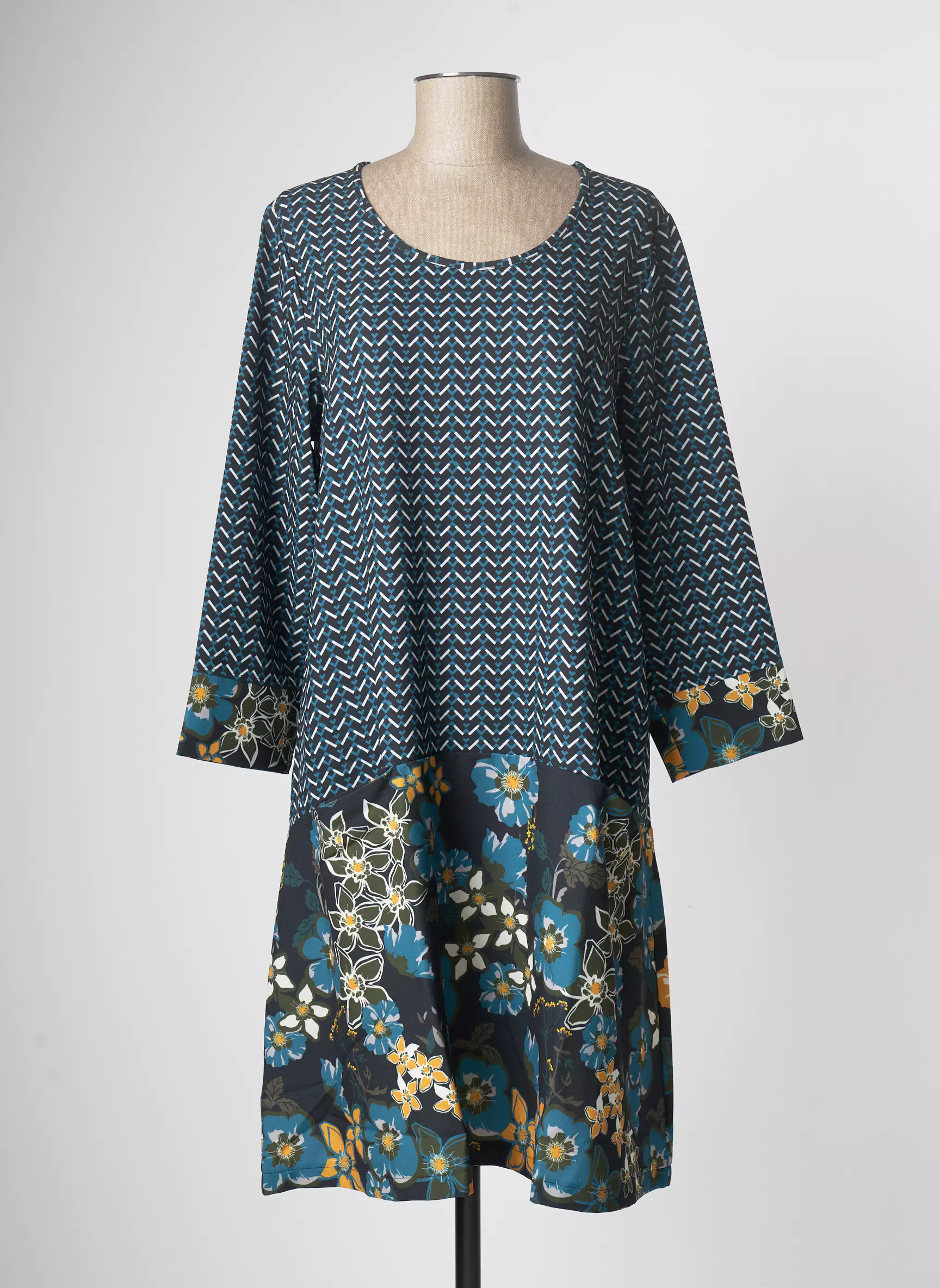 G Oze Robes Mi Longues Femme couleur bleu