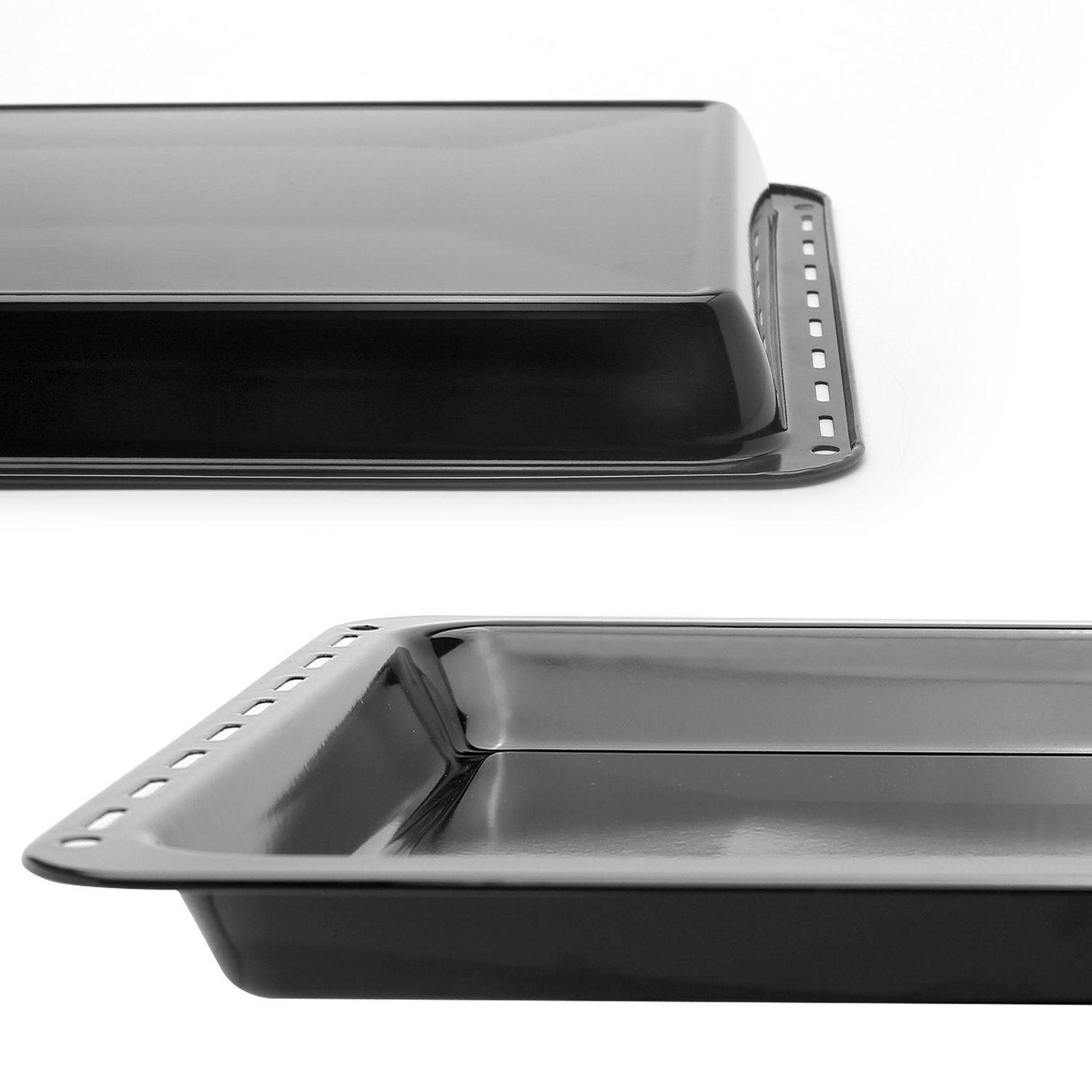 UNIQ DEALZ Backblech 455 mm Eisen, Emailliert für Neff, Siemens, Bosch usw., (3-St), Stabil, kratzfest, langlebig