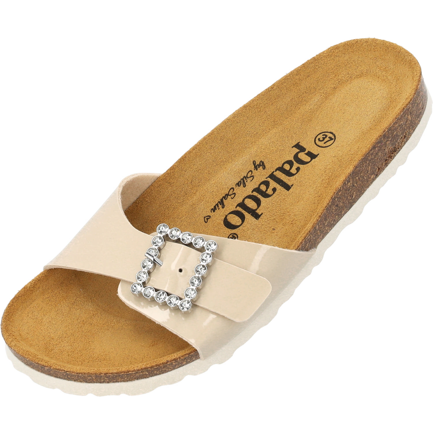 Palado Malta SQ by Sila Sahin, Pantoletten, Damen, Beige Lack
