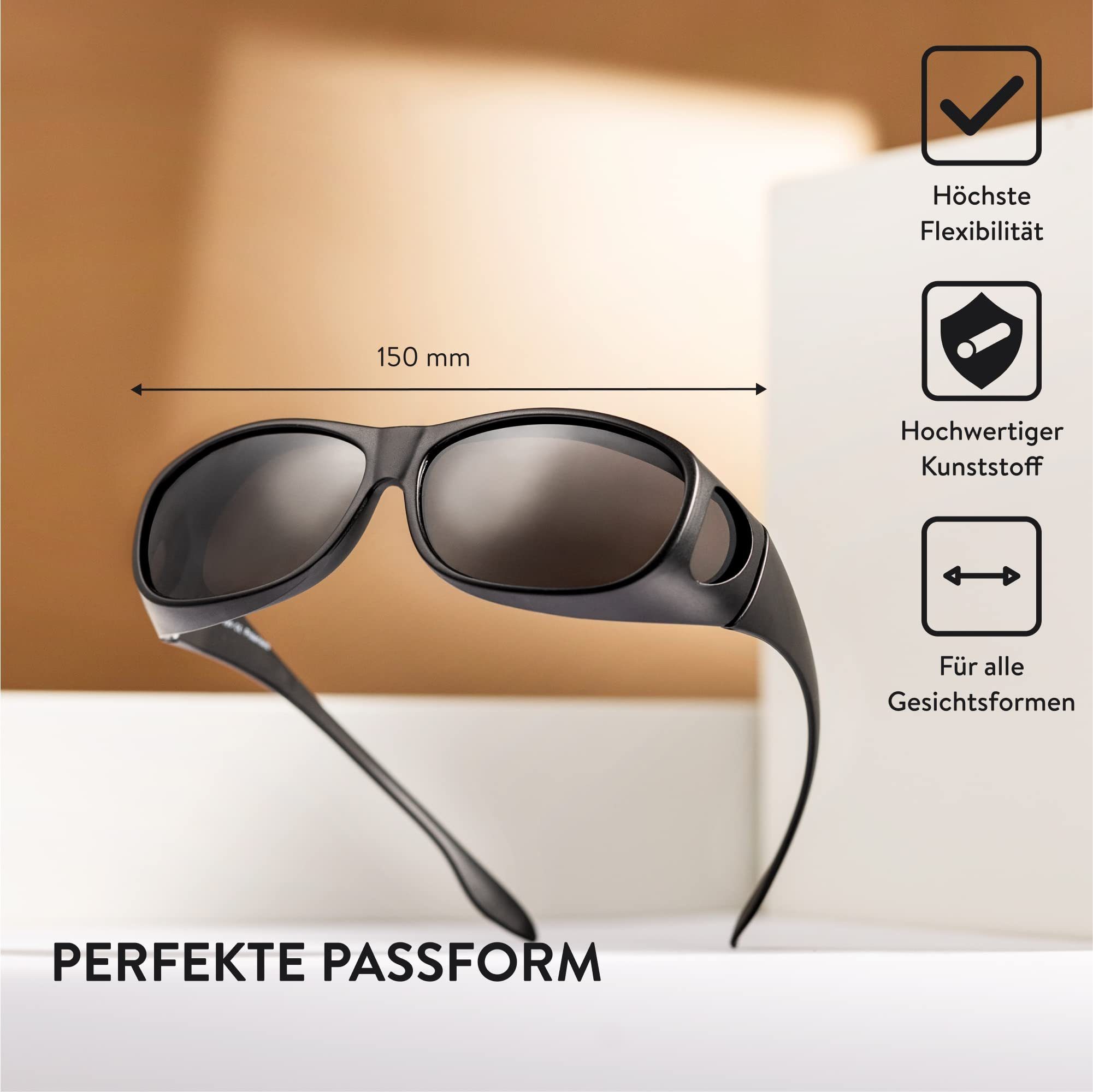 Bezzee Pro Sonnenbrille Polarisierte Überbrille Bezzee Pro Polarisierte Überbrille - UV400 Sonnenschutz