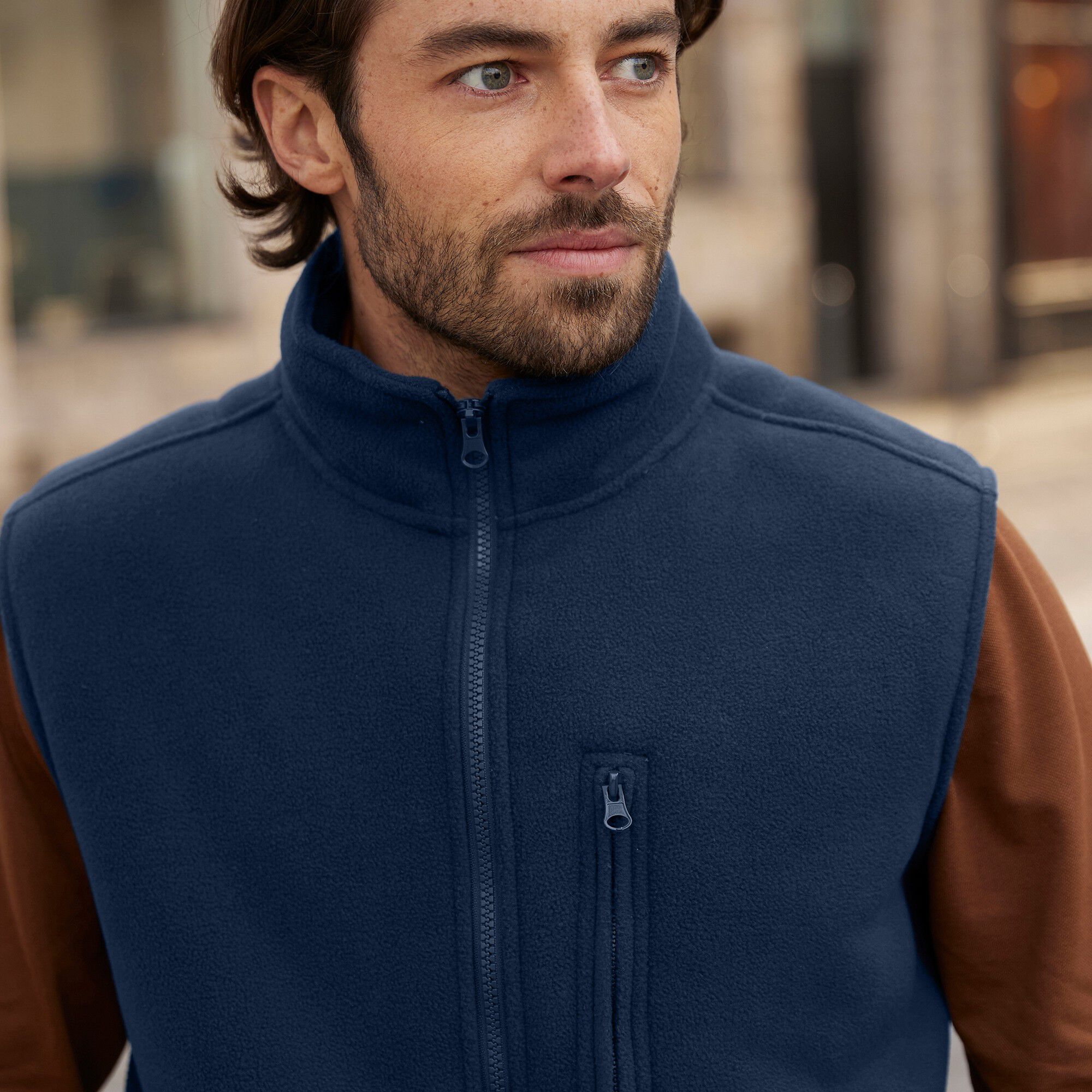 Veste polaire zippée sans manches