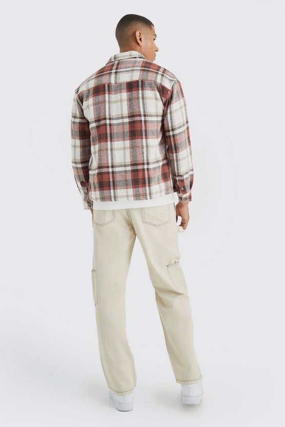 Kastiges kariertes Overshirt