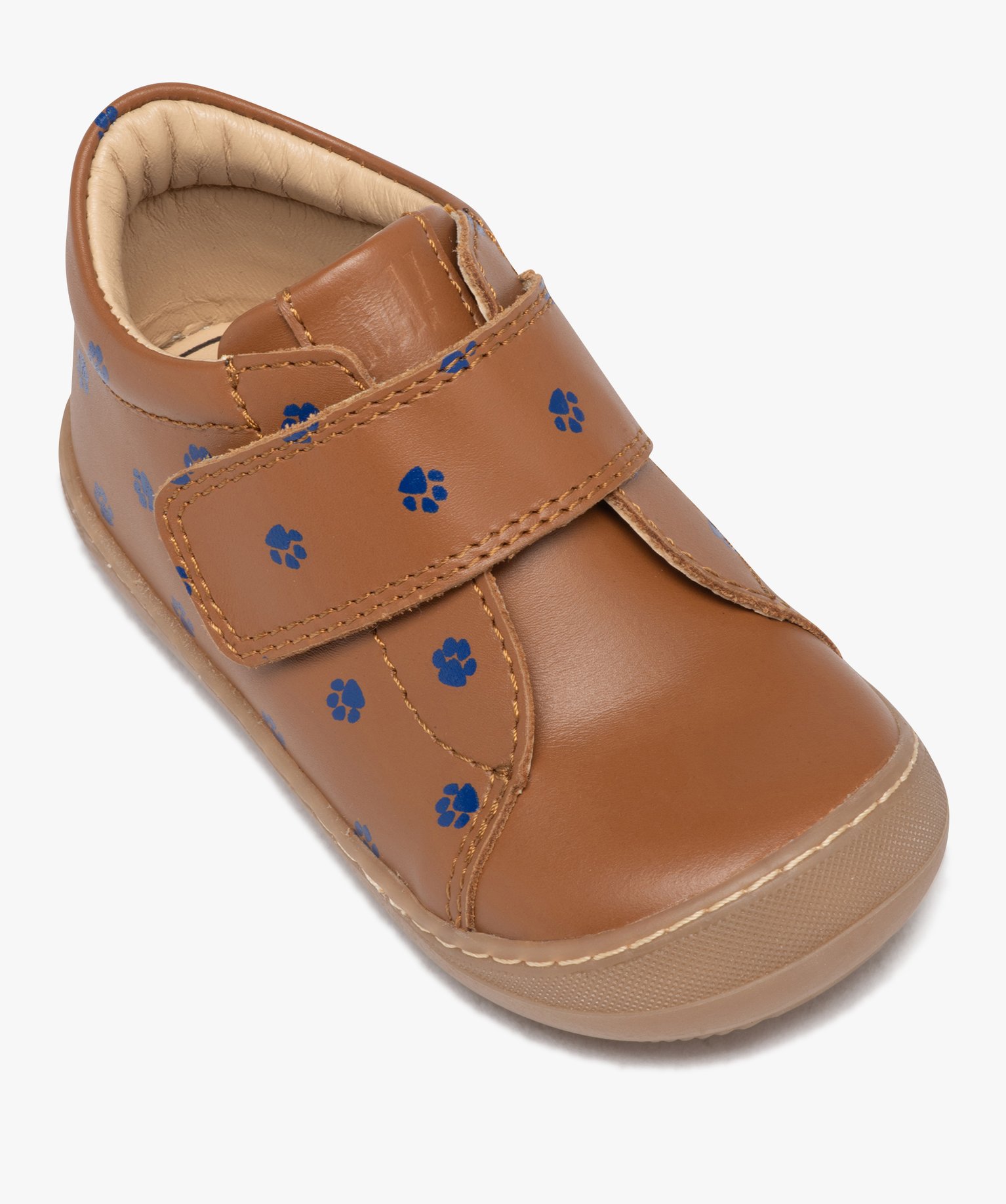 Chaussure premiers pas bébé Garçon à scratch imprimé pa... camel | GEMO