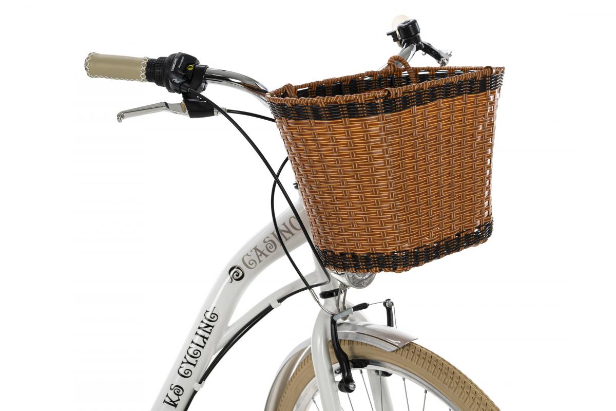 KS Cycling KS Cycling Damenfahrrad Cityrad 28'' Casino weiß 6 Gänge RH 48 cm mit Korb