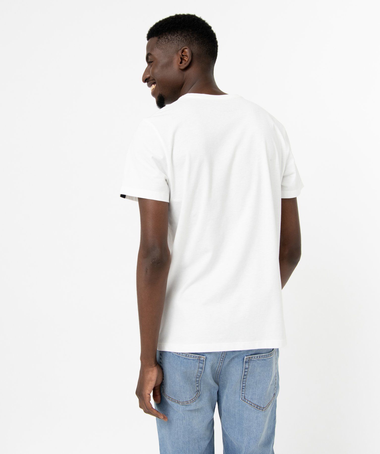 Tee-shirt à manches courtes imprimé homme - Roadsign blanc | GEMO