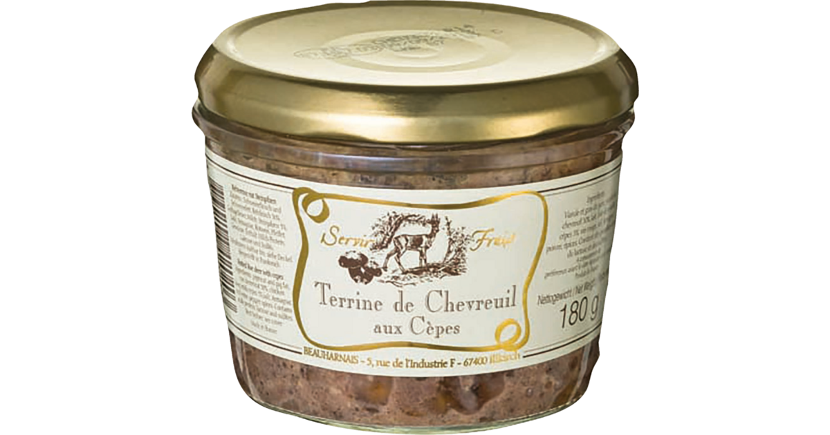 Rehterrine mit Steinpilzen