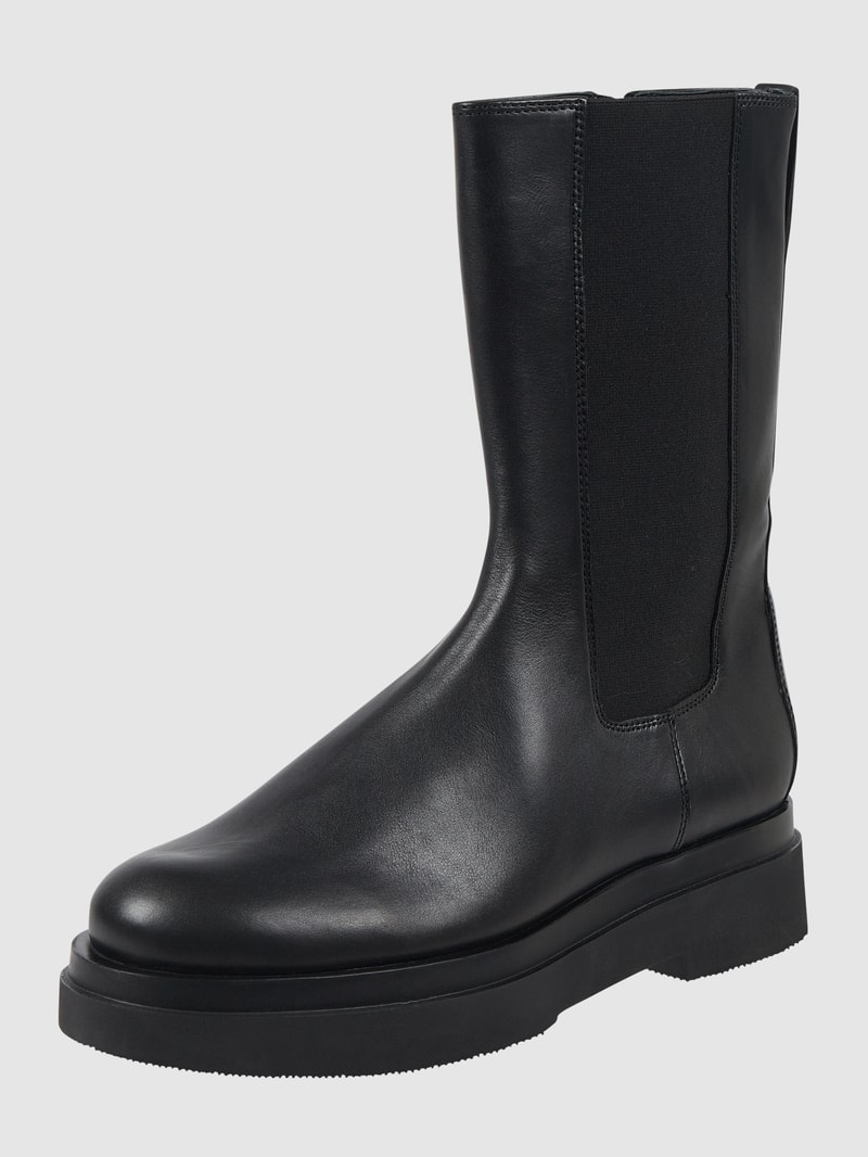 Boots aus Leder in schwarz