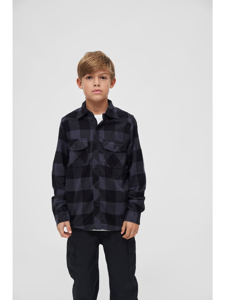 Brandit Brandit Hemden in black/grey günstig kaufen 122/128